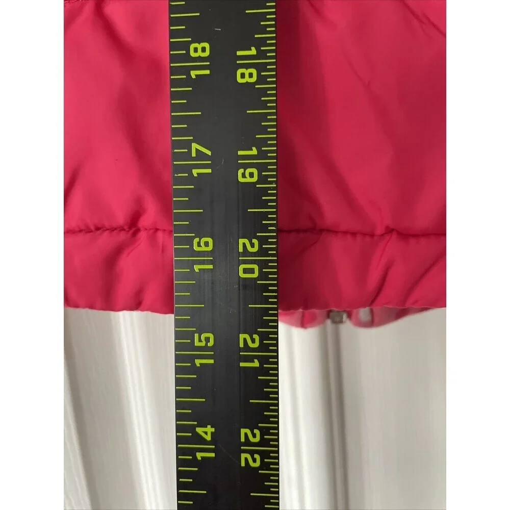 Columbia Girls FLAW Sz S -8 Reversible Puffer Vest Pink Pockets  Zip Pockets